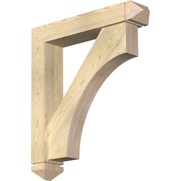 Ekena Millwork Westlake Arts and Crafts Rough Sawn Bracket w/ Offset Brace, Douglas Fir, 6"W x 30"D x 34"H BKT0604X30X34WTL03RDF - main
